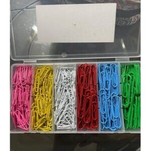 New Colorful Vinyl Coated Paper Clips, 540 Paperclips Per Box Jumbo & #1 Sizes